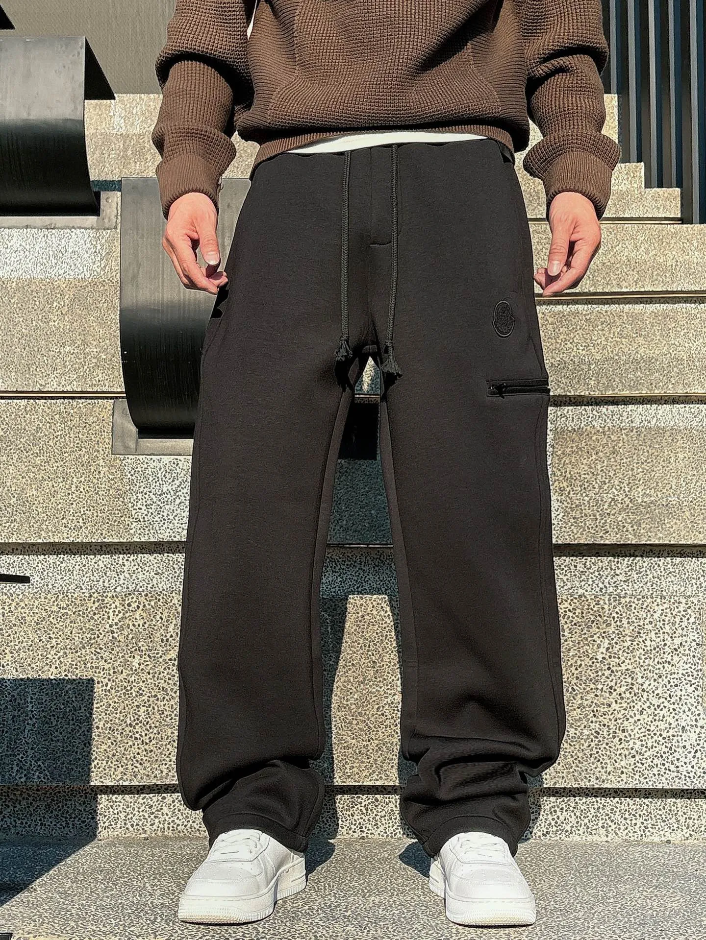 P320 2025 autumn and winter new casual pants 🆕Heavy scimitar pants Color: black and gray Size: M-4XL